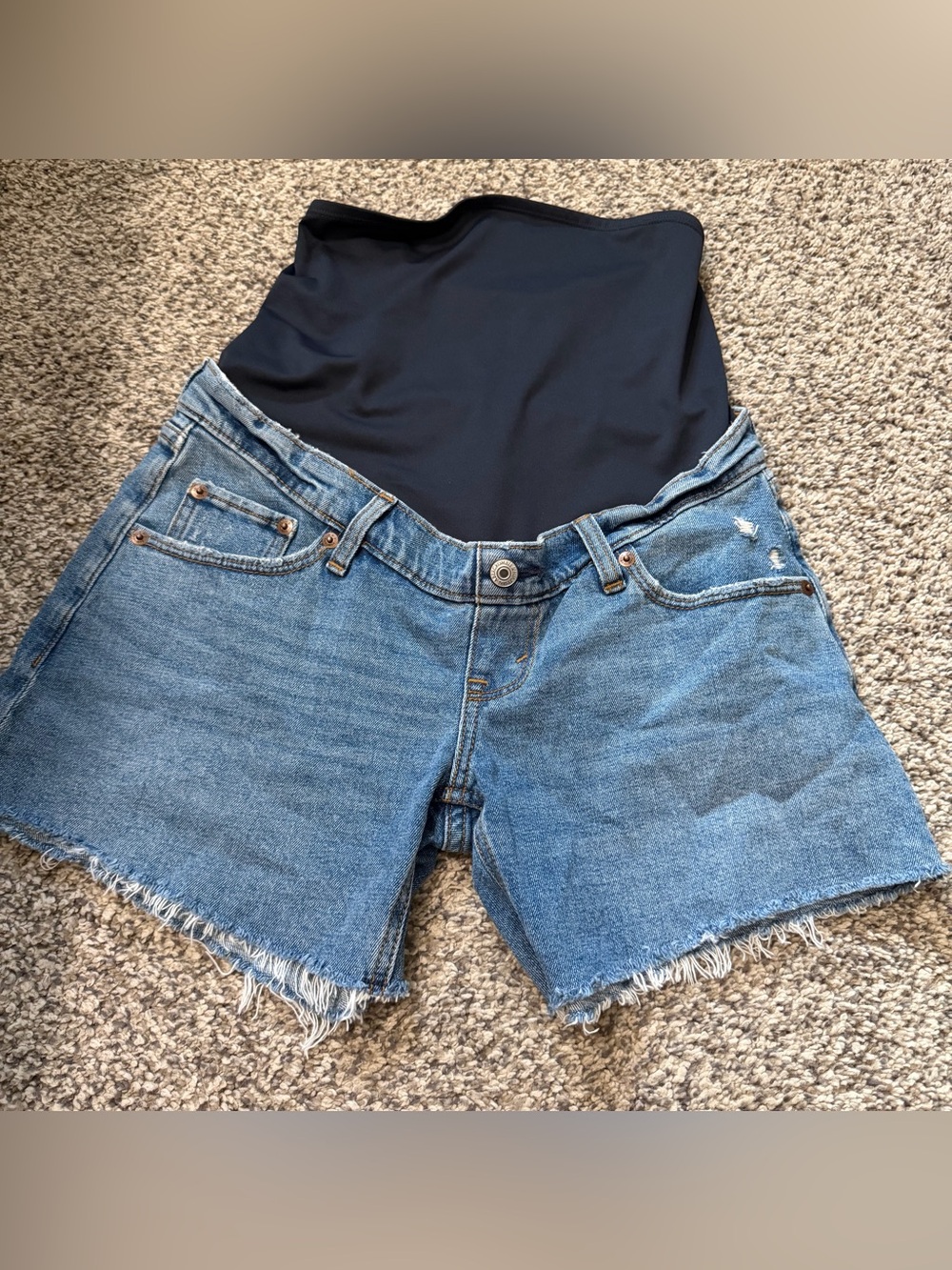 Women’s Abercrombie & Fitch Light Blue The Dad Short Denim Maternity 00